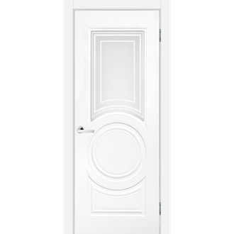 Межкомнатная дверь "Симпл-4" белая эмаль (стекло)
