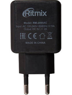 Сетевое зарядное устройство Ritmix RM-2095AC (черный)