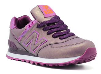 New Balance 574 Фиолетовые кожа женские (36-40) Арт. 191FM-A