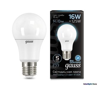 Gauss LED A60 16w 840 E27