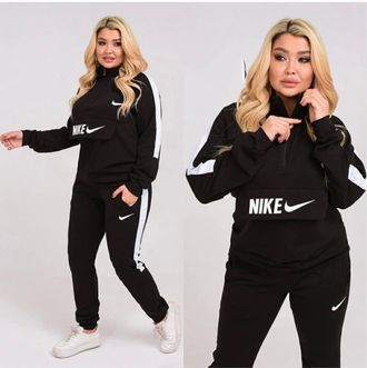 Спортивный костюм женский бренд Nike черный (52-60)