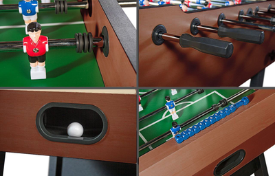 Игровой стол — футбол складной «Maccabi» (140×75×89, махагон)