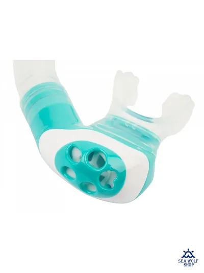 Маска для дайвинга с трубкой Sargan "БАТТЕРФЛЯЙ-М" бирюз. силикон
