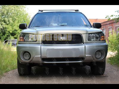 Защита радиатора Subaru Forester II 2002-2005 black верх