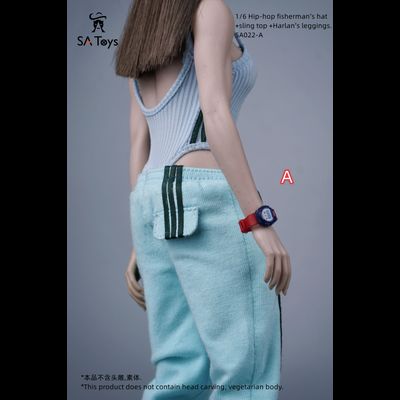 Женский спортивный костюм, набор из 3 предметов (бирюзовый) - 1/6 - Hip-hop suit (SA022A) - SA Toys