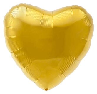 Фольгированный шар сердце "Золото"