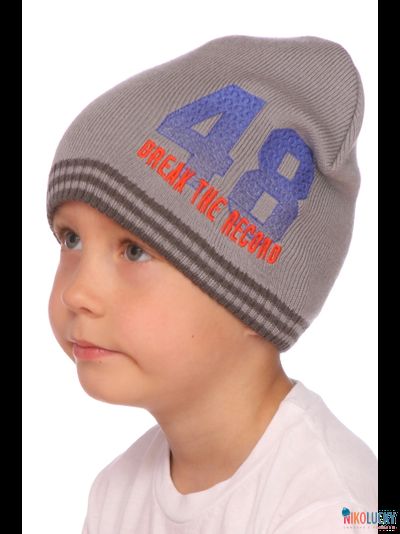 Шапка  18202-16, цвет серый  р. 48-50