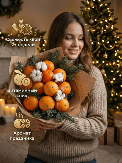 Букет новогодний "Мандарин"