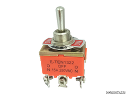 E-TEN1322 тумблер 6-х контактный 2-х позиционный 250VAC15A