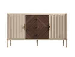 Комод Венеция 3 ящика 2 двери арт Т-104 Меланж/орех (L160,4*P45*h89) Timber