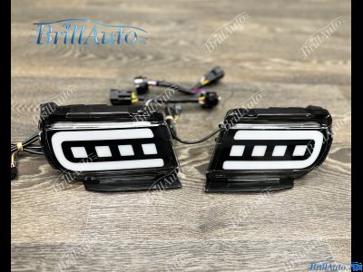 Противотуманки Toyota Land Cruiser Prado 150 LED черные (3 режима)