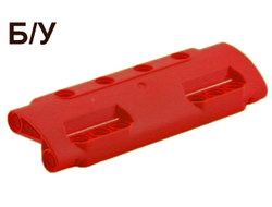! Б/У - Technic, Panel Curved 11 x 3 with 10 Pin Holes through Panel Surface, Red (11954 / 6036771) - Б/У