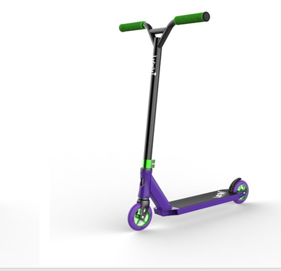 Трюковой самокат LIMIT LMT 60 V2 фиолетовый/зеленый