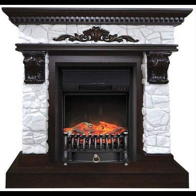 Электрокамин Остия BL с очагом Fobos