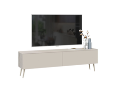 Гостиная Порто - Тумба для теле- и радиоаппаратуры с опорами «Порто» Баттл Рок/Сантьяго софт