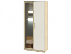 Прихожая ЭДЕМ-1 - Секция №5 Шкаф 2х створчатый Дуб сонома/Белый жемчуг