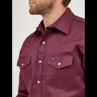 Рубашка Wrangler® Cowboy Cut® Work Shirt Firm Finish