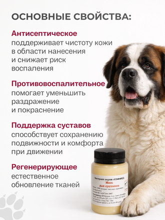 МАЗЬ ДЛЯ СУСТАВОВ ДЛЯ СОБАК, 100 ГР.