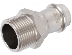 Переходник ROMMER ВПр-НР, 22х1 из нержавеющей стали прессовой