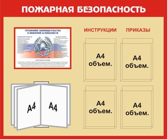 Стенд «Пожарная безопасность». Вариант 3.