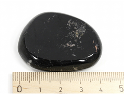 Турмалин черный, Шерл, полировка плоская, Бразилия (42*34*9 мм, 27 г) №35670