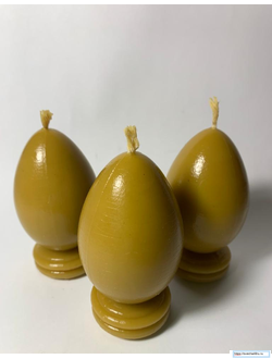 Свеча желтая "Яйцо куриное" (4 часа горения).