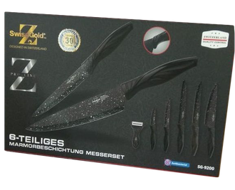 Набор ножей Swiss Gold 6 предметов (мраморное покрытие) SG-9200