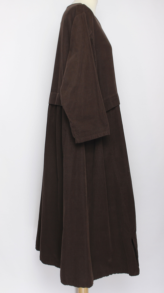 Платье Бохо "Два разреза " вельветовое шоколад