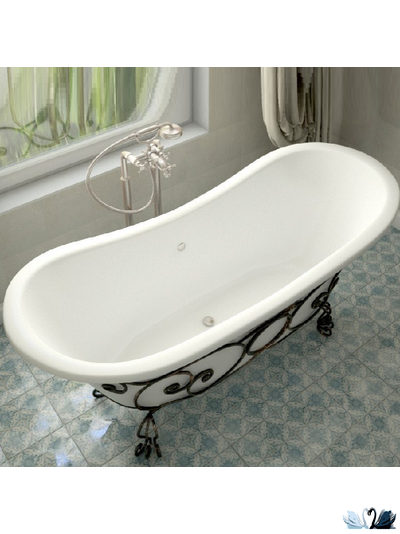 Ванна Эстет Бостон 180 x 74 см Отдельностоящая из литьевого мрамора