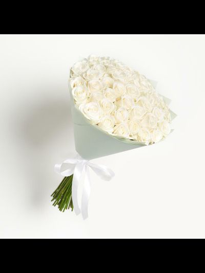 51 белая роза "Sky"