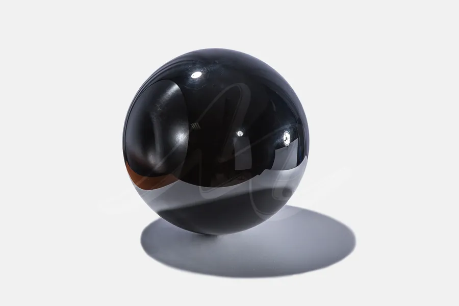 Шар для декора интерьера. Материал - алюминий. Покрытие чёрным лаком. 