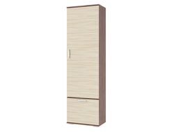 ЛДСП Прихожая НИКА ШП600 Шкаф платяной Ясень Шимо темный-светлый