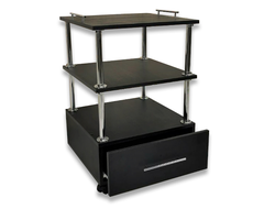 Рабочий столик мастера ЛДСП с одним ящиком Cobra Black