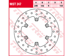 Тормозной диск передний/задний MST247 для Yamaha YZF 600/7550/1000, TDM 850/900 // Ducati Monster 400/600/620/695/750/800/900/916/1000 // MBK  // Voxan // Laverda