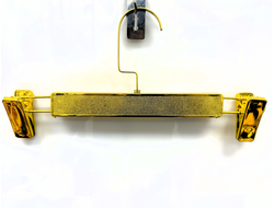 AM706G Вешалка золото пластик с прищепками