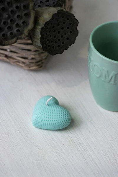 СВЕЧА "СЕРДЦЕ" бирюза