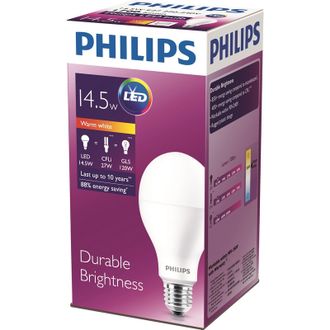 Лампа светодиодная Philips 14.5W E27 3000k тепл.бел. ст.колба