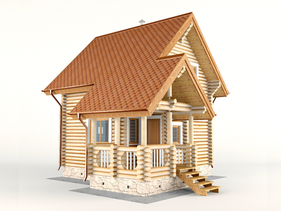 Дом-баня с террасой ДБ-10, площадь 62 м2