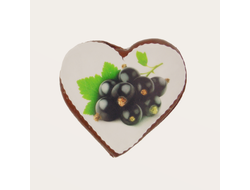 Пряник заварной  с декором "Сердце" со смородиновой  начинкой 500 гр.