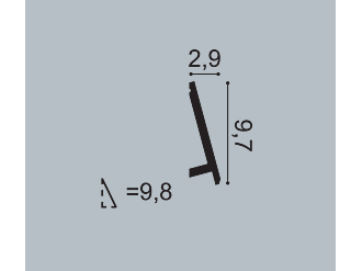 Плинтус SX179 Diagonal - 9,7*2,9*200см