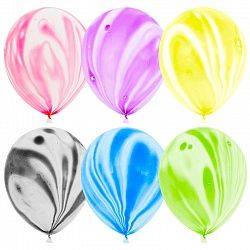 Шар (12&#039;&#039;/30 см) Ассорти, агат, 50 шт.