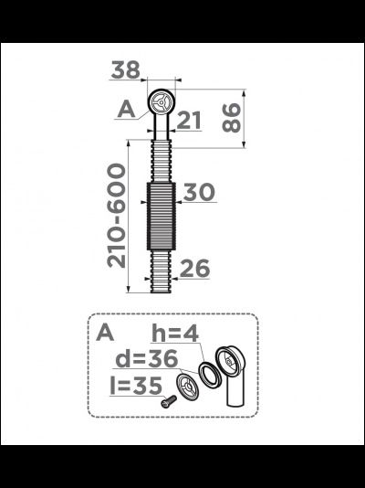 Сменный круглый перелив OV-1-R