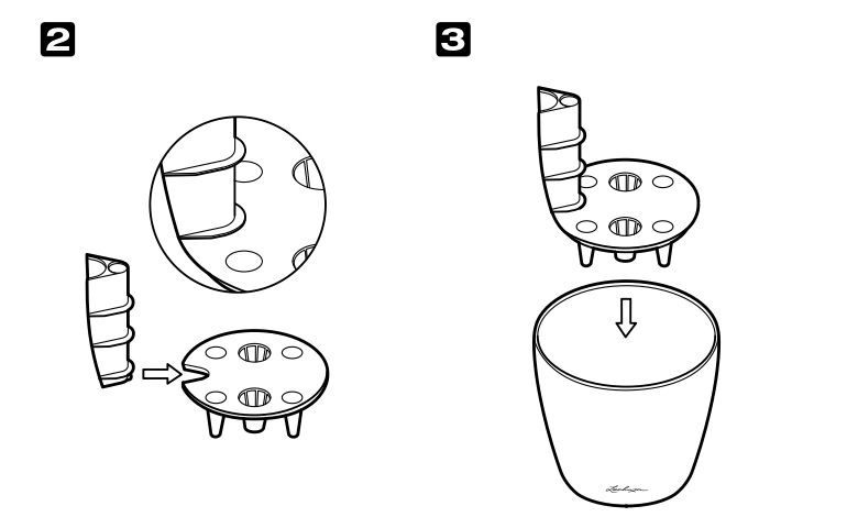 Инструкция по сборке кашпо Lechuza Classico без технического горшка