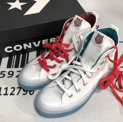 Кеды Конверс белые 173128C живое фото