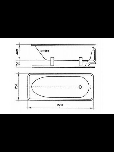Стальная ванна Antika Антика 1.05 1.2 1.4 1.5 1.6 1.7 м с ножками в комплекте