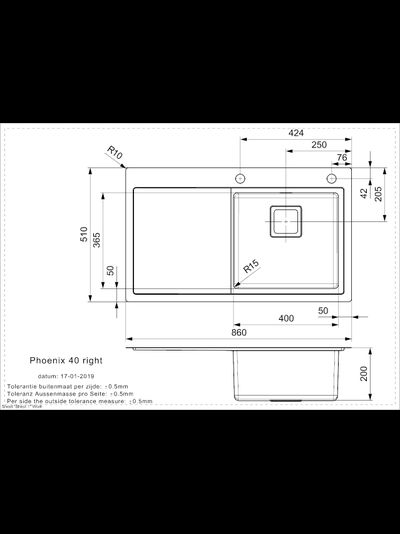 Мойка Reginox Phoenix L 40 Right lux