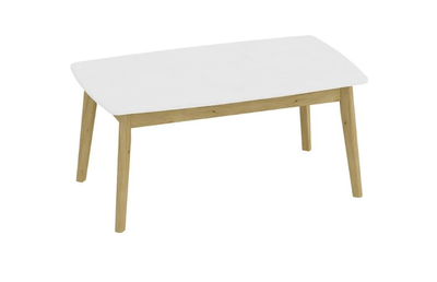 Калгари Стол журнальный 1000х580х460 Дуб натуральный светлый, Белый матовый