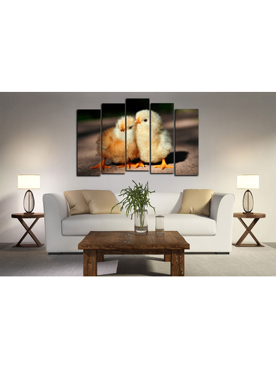 Модульная картина "Два цыпленка"