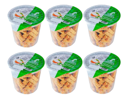 Гренки в стакане "ДОН КРУТОН" пшеничные "Сметана с зеленью" (в коробке 6шт по 130гр)