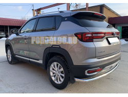 Защита заднего бампера угловая большая d60 для Changan CS35 Plus (2019-...)